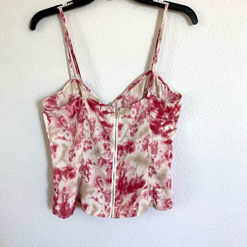 PrettyLittleThing Fuchsia and Cream Tie-Dye Camisole - Picture 4 of 9